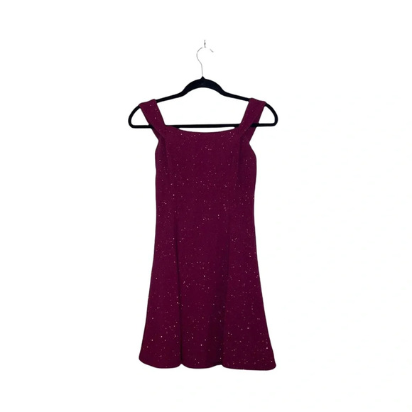 David’s Bridal Speechless Maroon Allover Sparkle Mini Dress 9 Medium Women’s - Picture 1 of 13